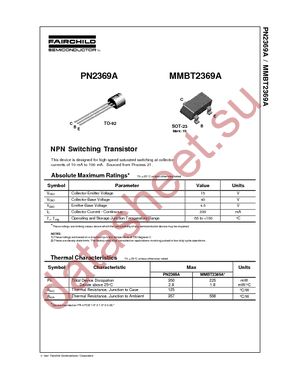 MMBT2369A datasheet  